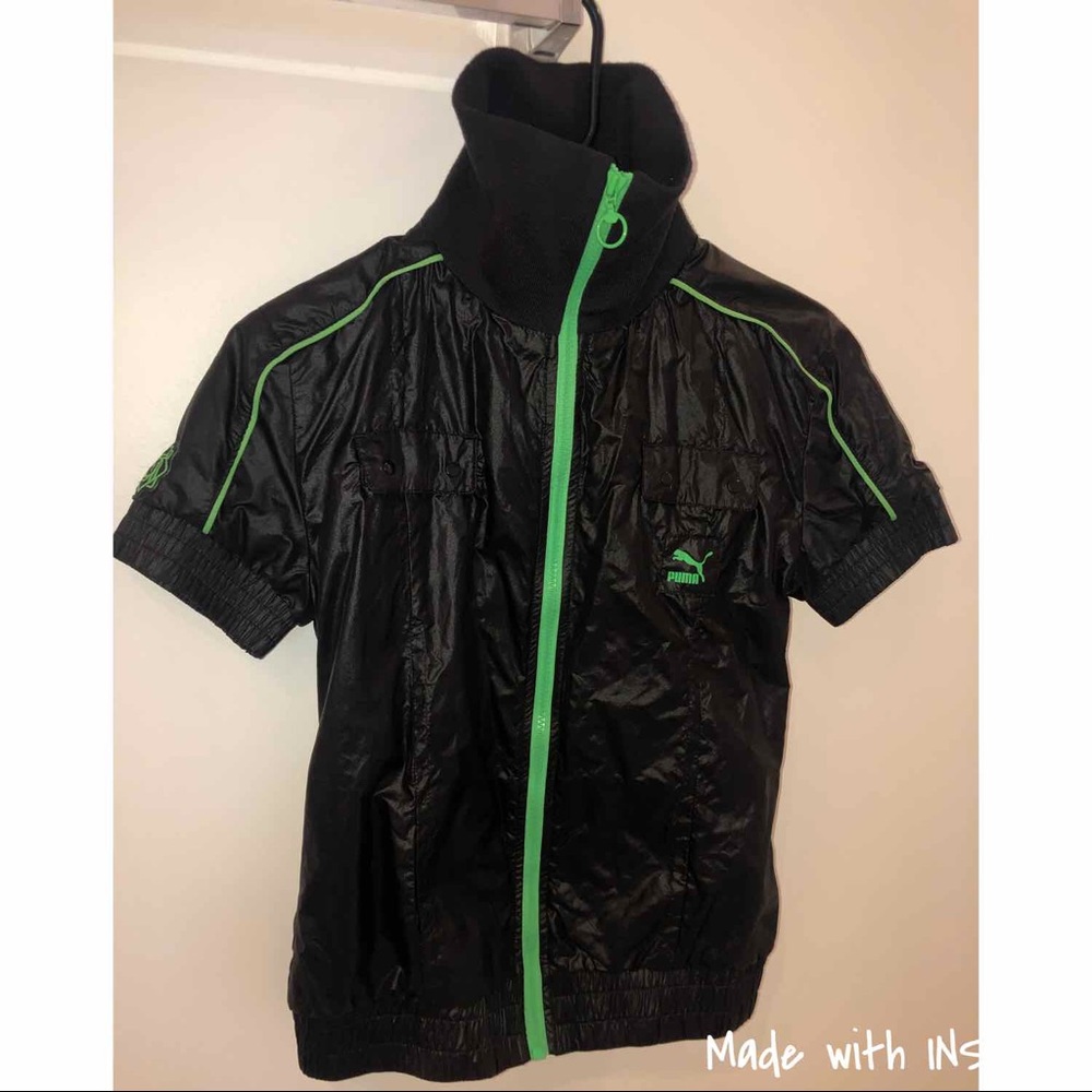 Black and Green Puma Jacket